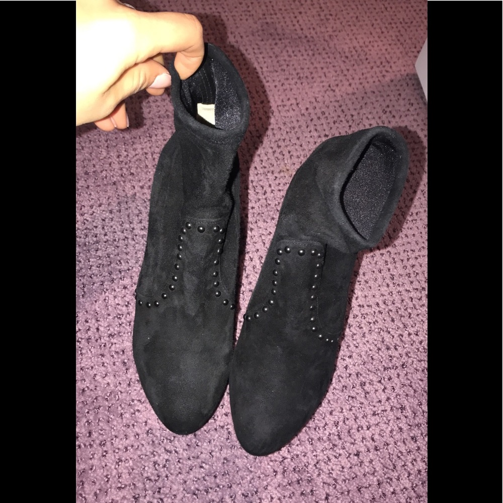 NEW charlotte Olympia suede pull on booties size 8